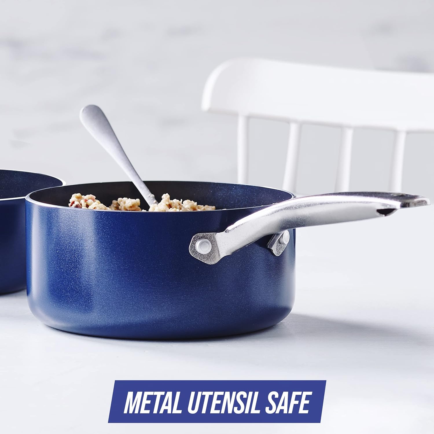 Cookware, Diamond Infused Ceramic Nonstick, Saucepan with Lid, Nonstick Cookware, Nonstick Pot -2QT Cookware, Diamond Infused Ceramic Nonstick, Saucepan with Lid, Nonstick Cookware, Nonstick Pot -2QT